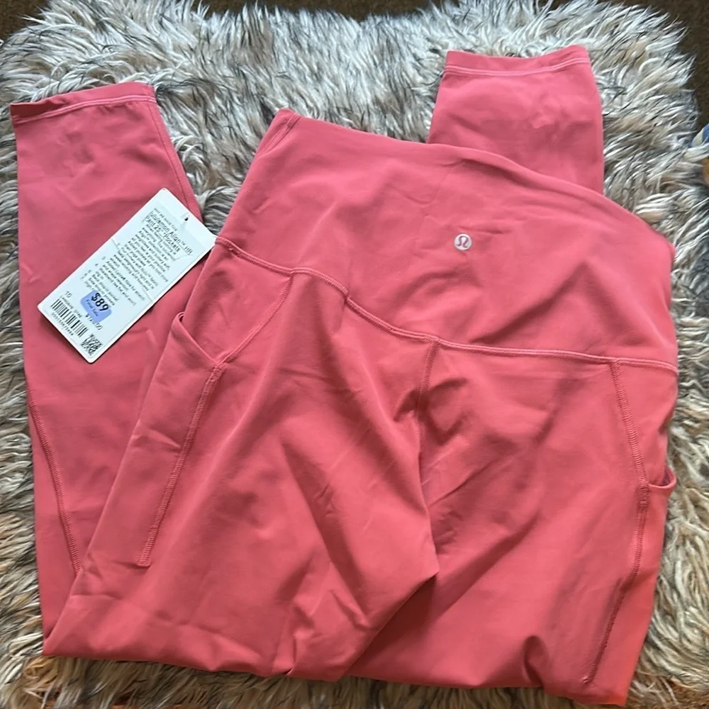 Lululemon align high rise w/ pockets 10 desert red